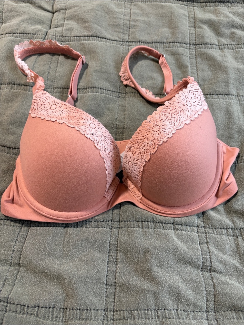 aerie Lace-Trim Push-Up Bra - Dusty Rose